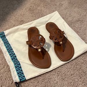 Tory Burch Miller Leather Sandal, Size 8